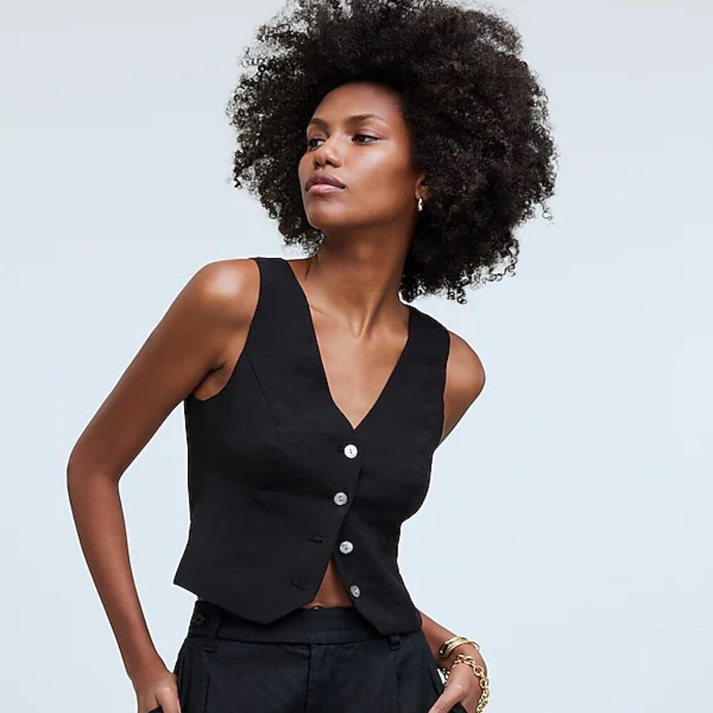katrina crop vest top in softdrape NWOT